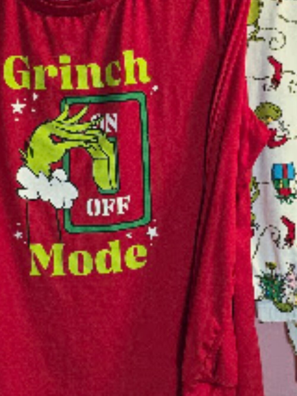 Grinch Mode: ON" Festive Christmas Pajama Set